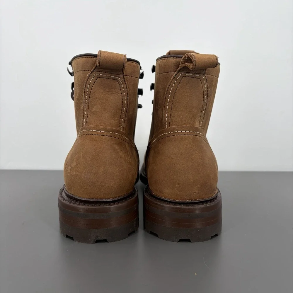 Frye Mens Bark Hudson Suede Work‎ Boots Sz 8.5 Industrial Construction Outdoor